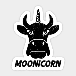 Moonicorn Funny Dairy Cow with Unicorn Cute Farm Animal Lover Gift Sticker